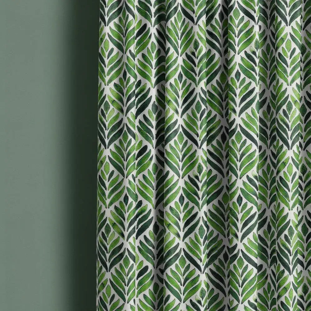 Beautiful watercolour leaves fabric with vibrant and rich botanical patterns for crafts and home decor projects