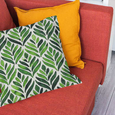 Watercolour Leaves Fabric in shades of green and blue, perfect for crafting and home decor projects