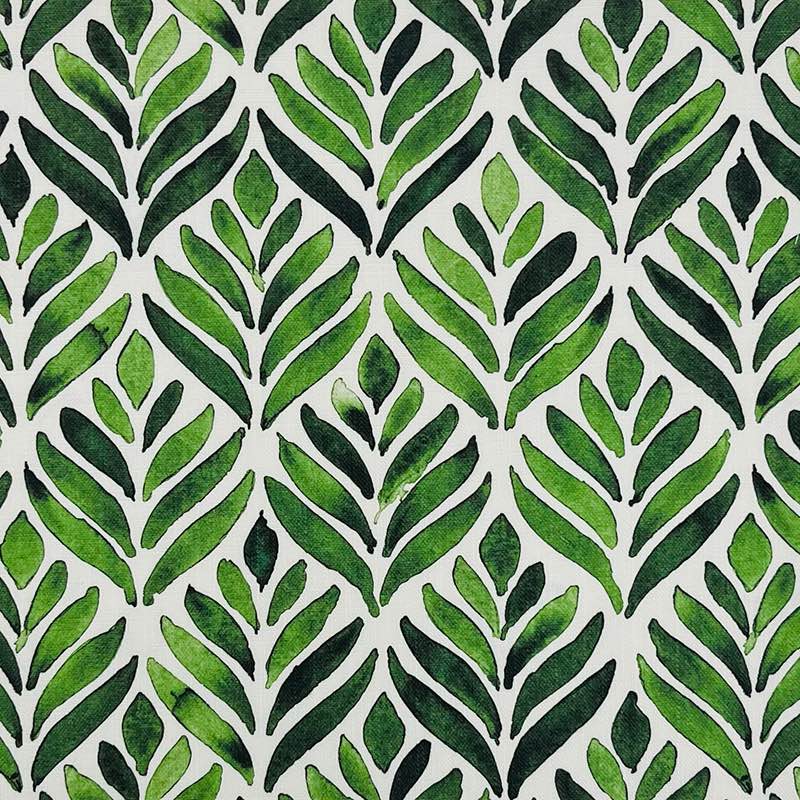 Beautiful watercolour leaves fabric with a mix of green, blue and yellow tones, perfect for creating nature-inspired designs