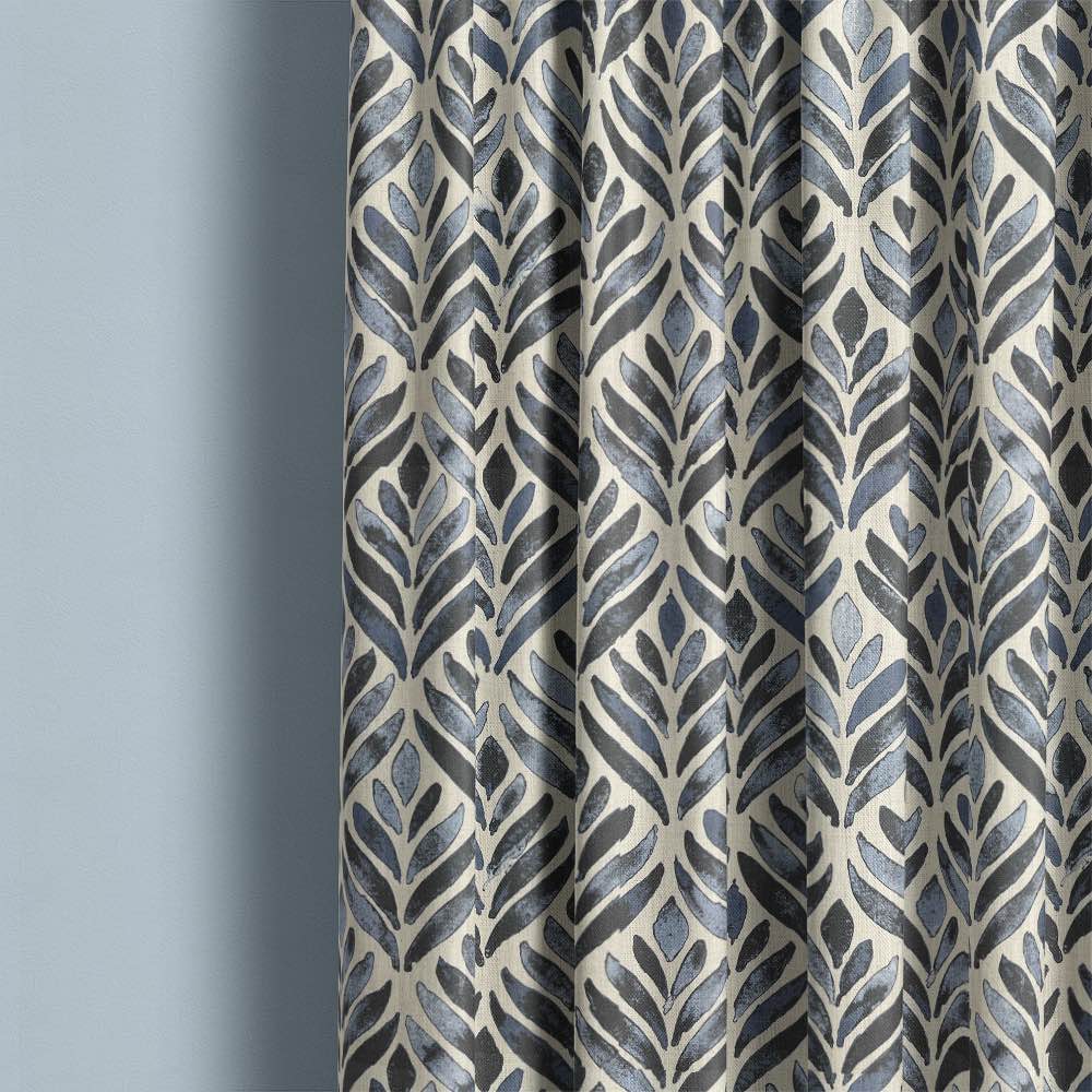 Watercolour Leaves Upholstery Fabric with green and blue leaf pattern, perfect for home decor projects and adding a touch of nature to any space