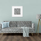 Watercolour Leaves Upholstery Fabric with green and brown leaf pattern