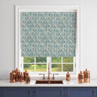 Watercolour Leaves Upholstery Fabric showcasing a beautiful botanical pattern in shades of green and blue, perfect for adding a natural touch to your home decor