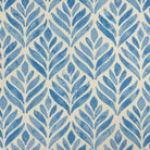Flat image of Watercolour Foliage Velvet Fabric in Blue – printed leaf velvet upholstery fabric