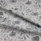 Beautiful and natural Wild Poppies Linen Curtain Fabric in Blakeney Seal