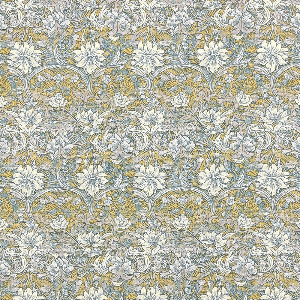 William Floral upholstery fabric in Olive green tone – flat pattern