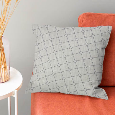 York Check Noir - Linen Curtain Fabric