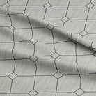 York Check Noir - Linen Upholstery Fabric UK