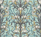 Agatha Cotton Curtain Fabric in Duck Egg Blue adds elegance to any room