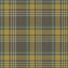 Arkaig Plaid Linen Curtain Fabric - Slate