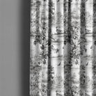 A length of the Avignon Toile Linen Curtain Fabric in black, showcasing its luxurious texture