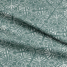 High-quality Bikaner Linen Curtain Fabric in a beautiful teal color