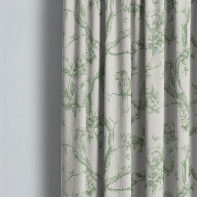 High-quality Bilberry Linen Curtain Fabric - Green perfect for a sophisticated and timeless look