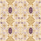 Boho Bursa Linen Curtain Fabric in Ochre color hanging on a window