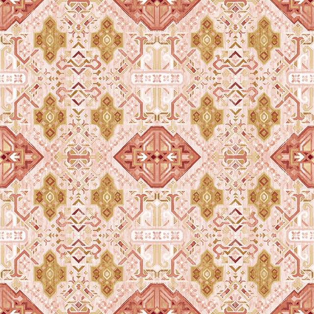 Boho Ordu Linen Curtain Fabric in Terracotta color flowing in the wind