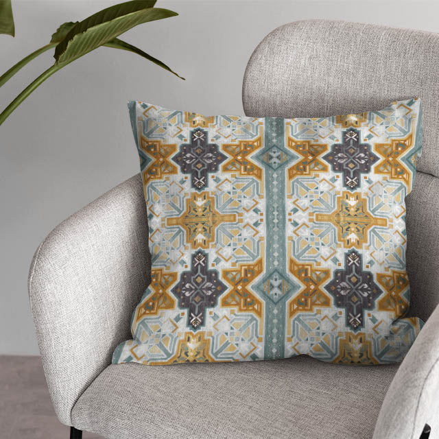 Detail of the Boho Urfa Linen Curtain Fabric - Slate showing its natural, earthy color and soft drape characteristics