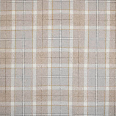 Natural-colored Westerdale Plaid Upholstery Fabric with classic woven pattern