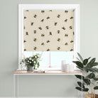 Bumble Bee Cotton Curtain Fabric - Linen being used as curtains in a stylish living room