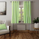Vibrant green fabric with classic candy stripe pattern for home decor