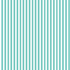Candy Stripe Cotton Curtain Fabric - Aqua in aqua and white color