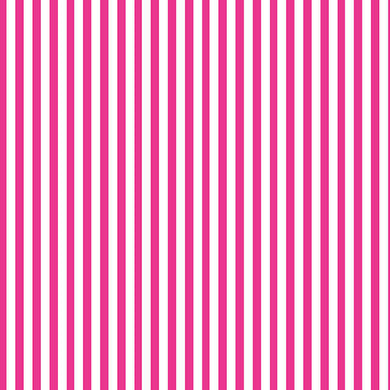 Candy Stripe Cotton Curtain Fabric in Cerise color, perfect for adding a pop of vibrant color to any room decor