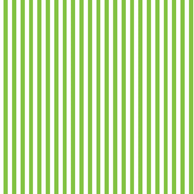 Candy Stripe Cotton Curtain Fabric - Green 