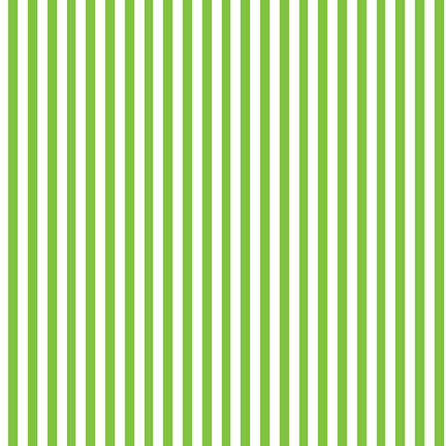Candy Stripe Cotton Curtain Fabric - Green