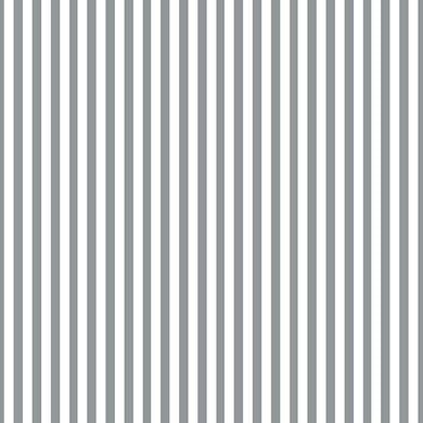 Candy Stripe Cotton Curtain Fabric in Grey, perfect for modern interiors