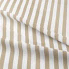 Elegant curtain fabric with candy stripe pattern in neutral putty tone