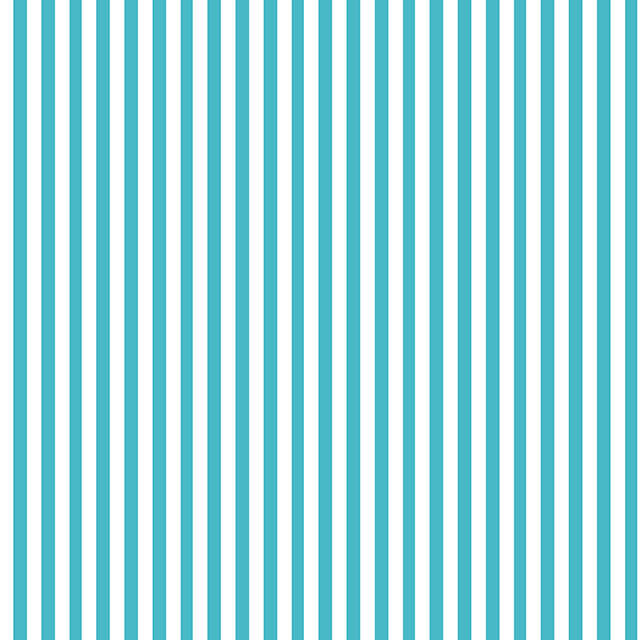 Candy stripe cotton curtain fabric in turquoise color, perfect for home decor