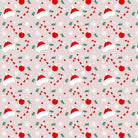 Christmas-Hat-Cotton-Curtain-Fabric-Red for festive holiday home decorations
