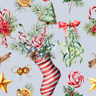 Christmas Stocking Cotton Curtain Fabric - Red, perfect for holiday decor