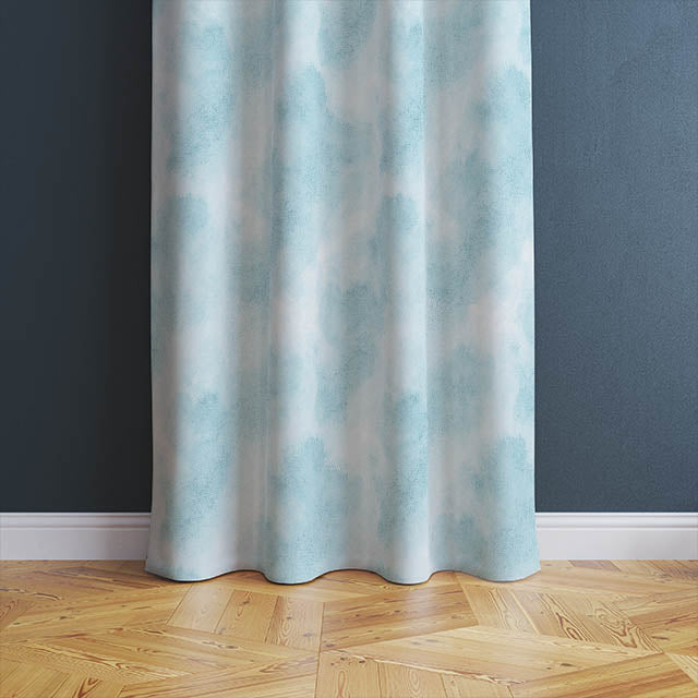 Azure Cloud Cotton Curtain Fabric, a luxurious choice for elegant drapes