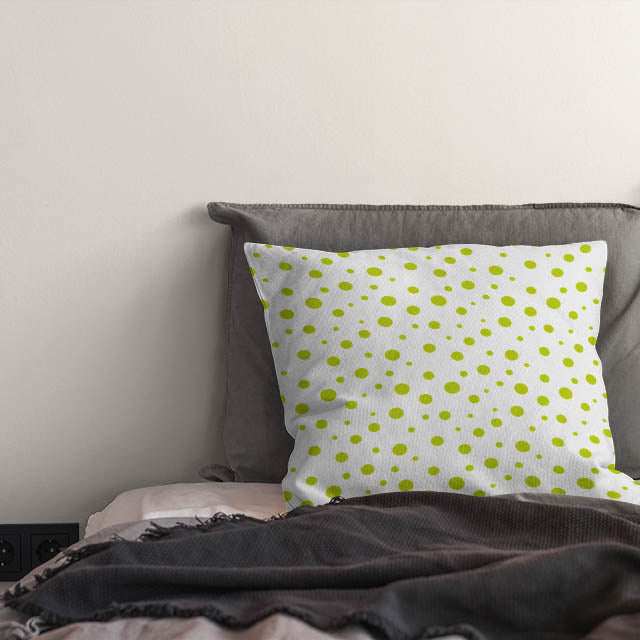 Bright and Cheerful Lime Green Curtain Fabric with Colorful Confetti Pattern