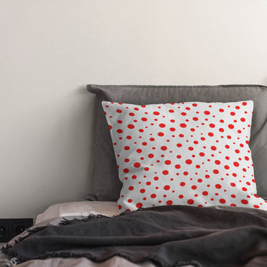Red confetti cotton fabric, perfect for adding a pop of color to any room