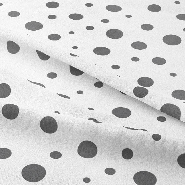 Soft and elegant grey curtain fabric with confetti print