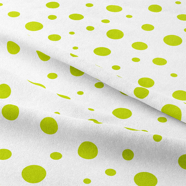 Lively and Vibrant Lime Colored Confetti Cotton Curtain Fabric