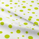 Lively and Vibrant Lime Colored Confetti Cotton Curtain Fabric
