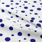 Navy blue cotton fabric with confetti design for stylish curtains
