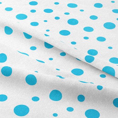 Close up of Turquoise Confetti Cotton Curtain Fabric texture