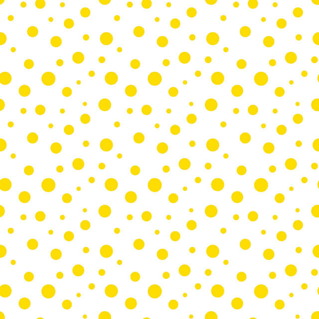 Confetti Cotton Curtain Fabric in bright yellow color for home decor