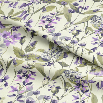 Country Garden Ivory fabric detail showing delicate botanical print