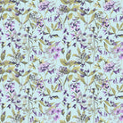 Full pattern repeat of Country Garden Sky Blue fabric featuring floral sprigs and foliage on a pale blue background.