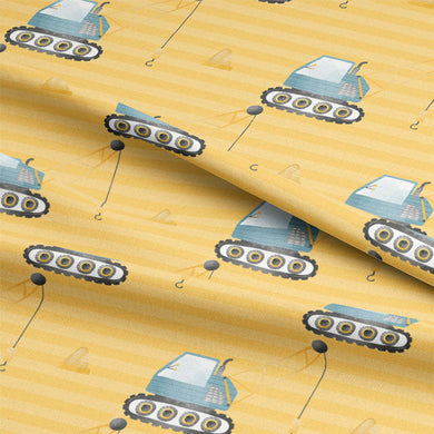 Beautiful and durable Crane Cotton Curtain Fabric in vibrant yellow for a warm and inviting atmosphere
