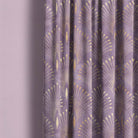 Amethyst linen curtain fabric featuring beautiful and detailed plume design