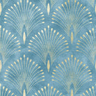 Deco Plume Linen Curtain Fabric in Azure adds elegance to any room