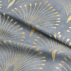 Beautifully crafted Deco Plume Linen Curtain Fabric in Grey, with a timeless design and high-quality, durable linen construction for a sophisticated touch to any room