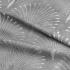Close-up of the luxurious linen texture of Deco Plume Linen Curtain Fabric - Pewter