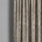 Stone-colored linen fabric with delicate feather pattern