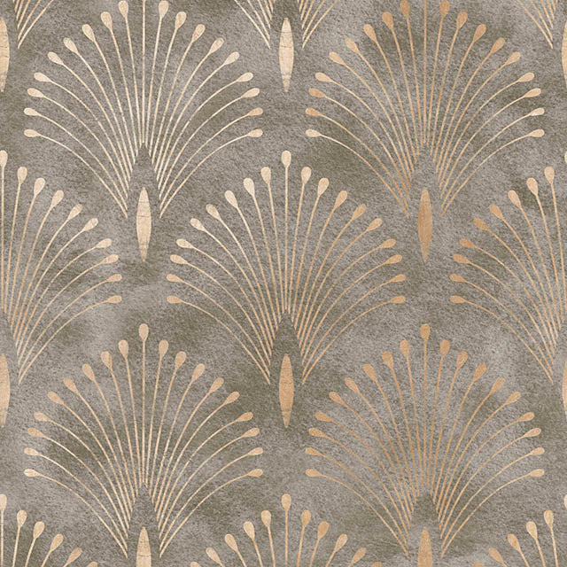 Deco Plume Linen Curtain Fabric - Stone