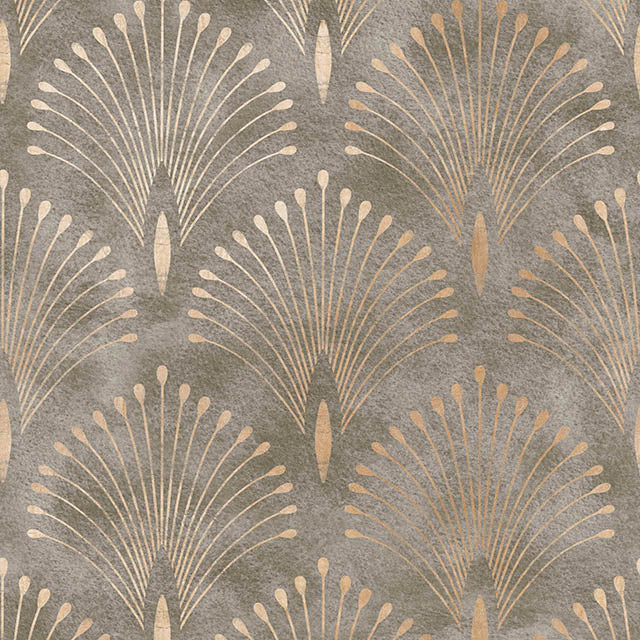 Deco Plume Linen Curtain Fabric - Stone 